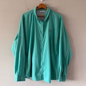 Columbia PFG Vented Omni Shade Button Up Womens 3X Roll Tab Sleeve Fishing